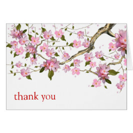 Cherry Blossom Bonito Gracias Tarjeta De Saludo