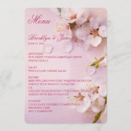 Cherry Blossom Elegant Wedding Menu