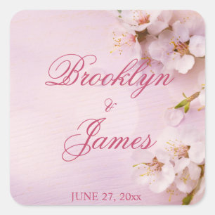 Cherry Blossom Elegant Wedding Pegatinas