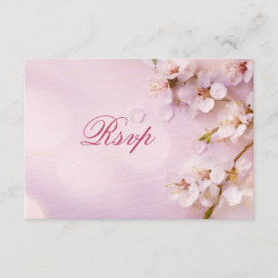 Cherry Blossom Elegantes Tarjetas RSVP Para Boda