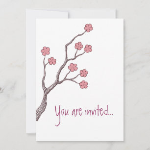 Cherry Blossom, estás invitado... Rosa invitación