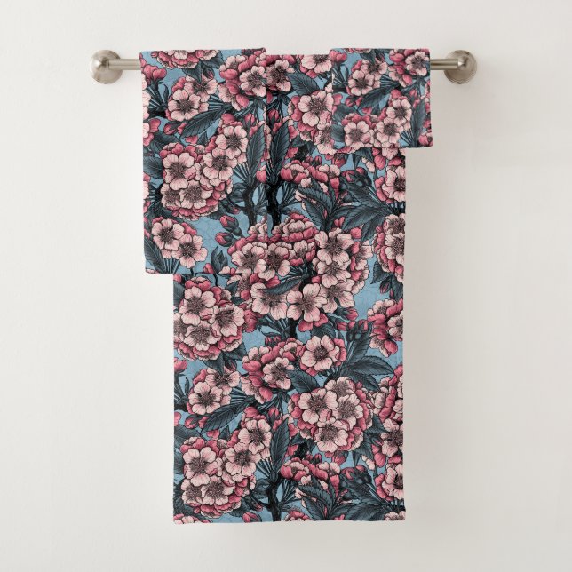 Cherry blossom in pink and blue (In situ)