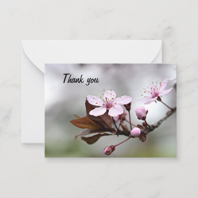 Cherry Blossom Tarjeta de agradecimiento (Anverso)