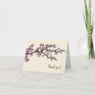 Cherry Blossom Tarjeta de agradecimiento con foto