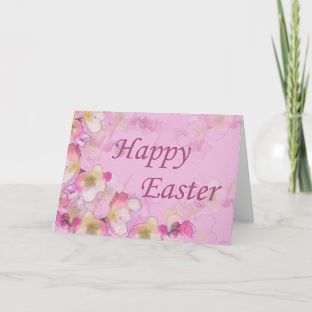 Cherry Blossom Tarjeta de Pascua de Fuente Grande (Anverso)