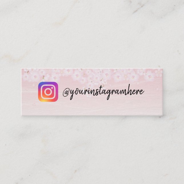 Cherry Blossom Tarjeta de presentación de madera (Anverso)