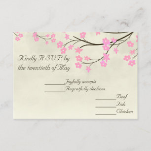 Cherry Blossom Wedding Tarjeta RSVP