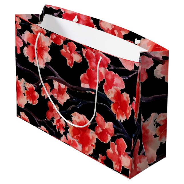 CHERRY BLOSSOMS EN LA bolsa NEGRA de regalo (Angulo reverso)