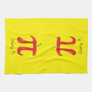 Cherry Cute Math Pi Day Pie Baking Kitchen Toalla