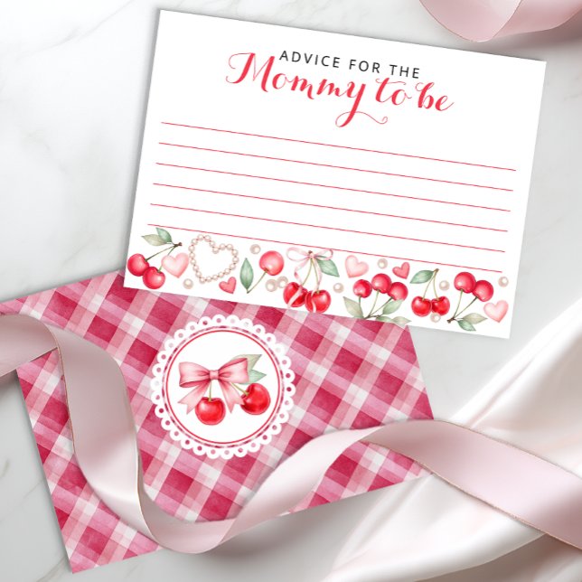 Cherry en las mejores tarjetas de consejo de Baby  (Mommy to be Advice card)