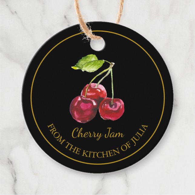Cherry Jam Hang Etiqueta l Negro (Anverso)