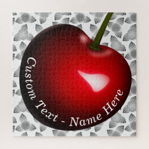 Cherry Jigsaw Puzzle Gift - Personalizado Nombre d