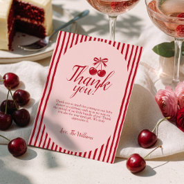 Cherry on Top Baby Shower agradecimiento