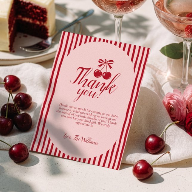 Cherry on Top Baby Shower agradecimiento (Subido por el creador)