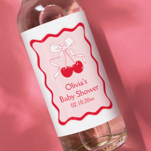 Cherry On Top Baby Shower Mini Champagne