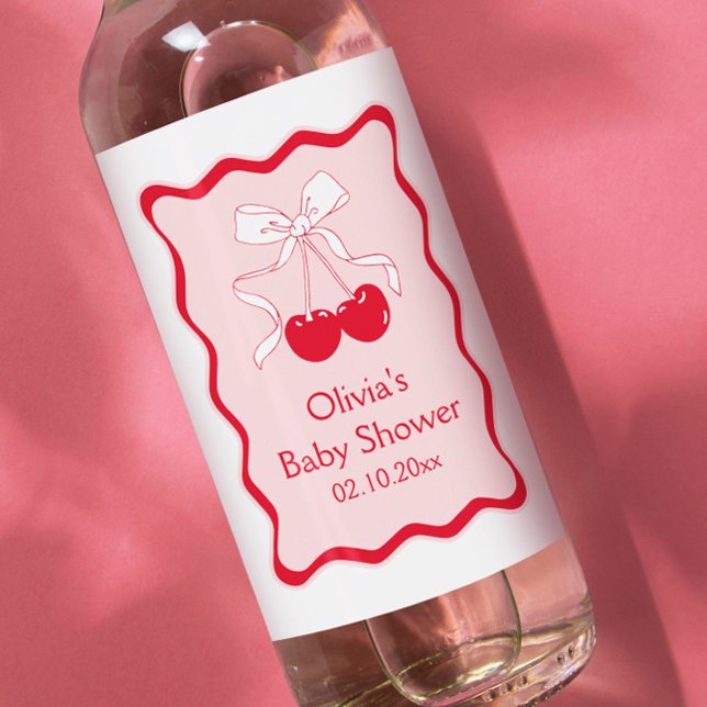 Cherry On Top Baby Shower Mini Champagne (Subido por el creador)
