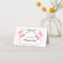 Cherry On Top Birthday Folting Menu Card