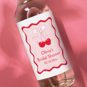 Cherry On Top Bow Bridal Shower Mini Champagne