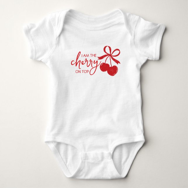 Cherry On Top Cute Bow Hand Drake Baby Girl (Anverso)