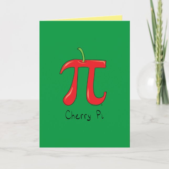Cherry Pi - Tarjeta De Saludo De Pi Day Math (Anverso)