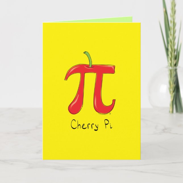 Cherry Pi - Tarjeta De Saludo De Pi Day Math (Anverso)