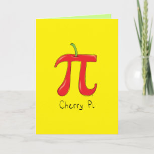 Cherry Pi - Tarjeta De Saludo De Pi Day Math