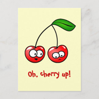 ¡Cherry Up! Postal de cerezas
