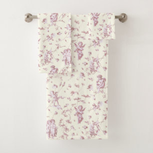 Cherub Cupido Angels Pink Floral Toile