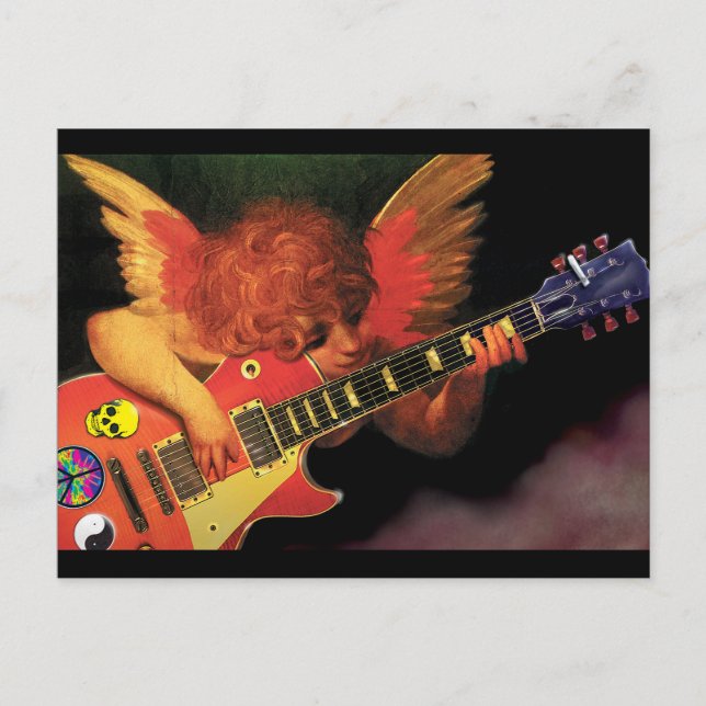Cherub eléctrico con postal de guitarra (Anverso)