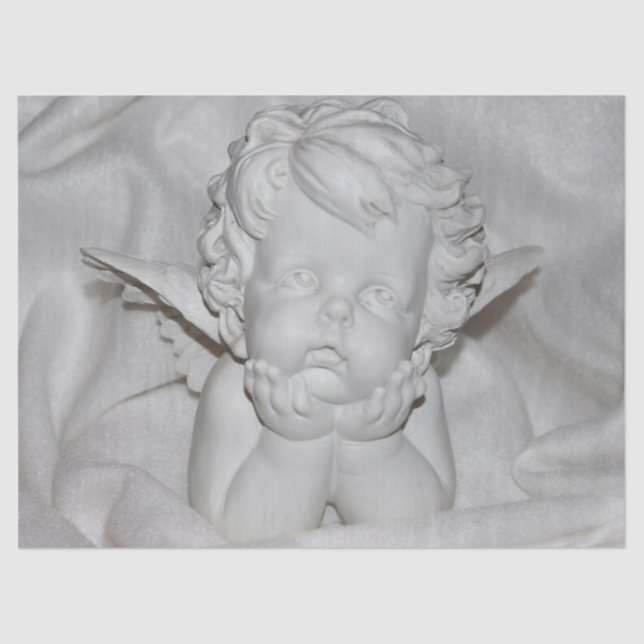 cherub en papel de tejido blanco (Anverso)