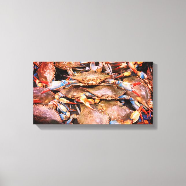 Chesapeake Bay Blue Crabs Arte de tela (Anverso)