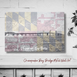 Chesapeake Bay Bridge Maryland Flag arte mural Met