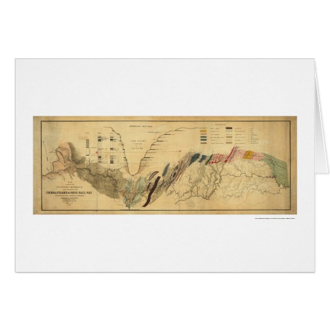 Chesapeake y mapa 1872 del ferrocarril de Ohio (Anverso (Horizontal))