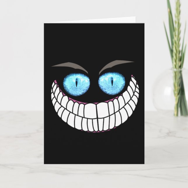 Cheshire Cat - Tarjeta de nota para ojos azules (Anverso)