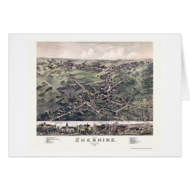 Chesire, mapa panorámico del CT - 1882 (Anverso (Horizontal))