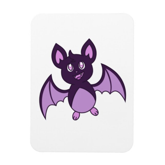 Chester el murciélago mágico morado imán (Vertical)