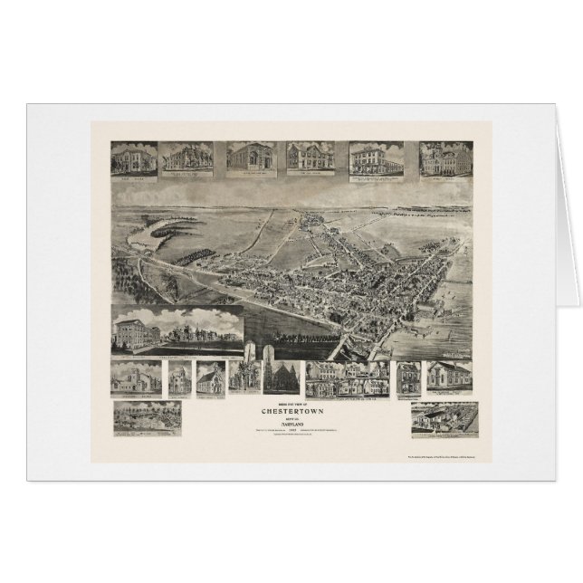 Chestertown, mapa panorámico del MD - 1907 (Anverso (Horizontal))
