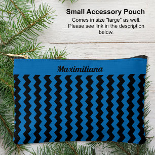 Chevras azules y negras - Bolsa accesoria pequeña