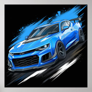 Chevrolet Camaro ZL1 Chevy Musc Poster de arte de