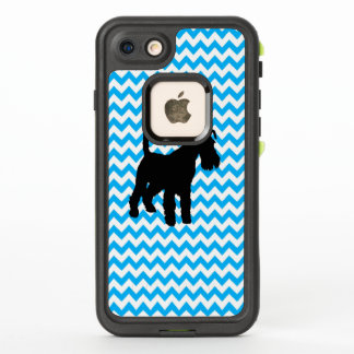 Chevron Azul Bebé Con Schnauzer