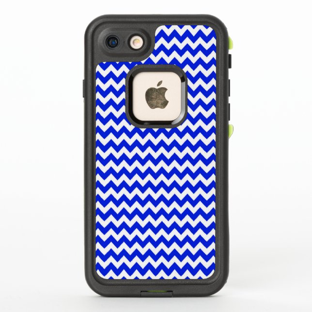 Chevron blanco y azul brillante (Reverso)