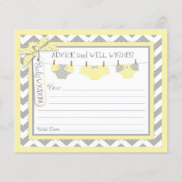 Chevron Chica Tutu Diapers Tarjeta de Consejos