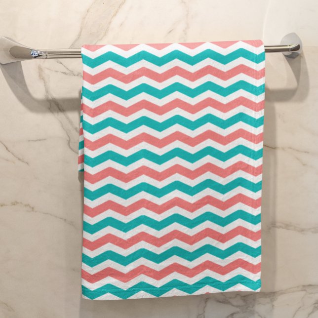Chevron de Coral y Turquesa (Subido por el creador)