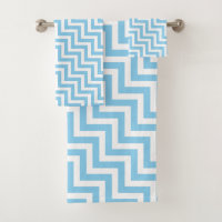Chevron diagonal azul y blanco de tamaño medio