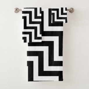 Chevron diagonal grande negro y blanco