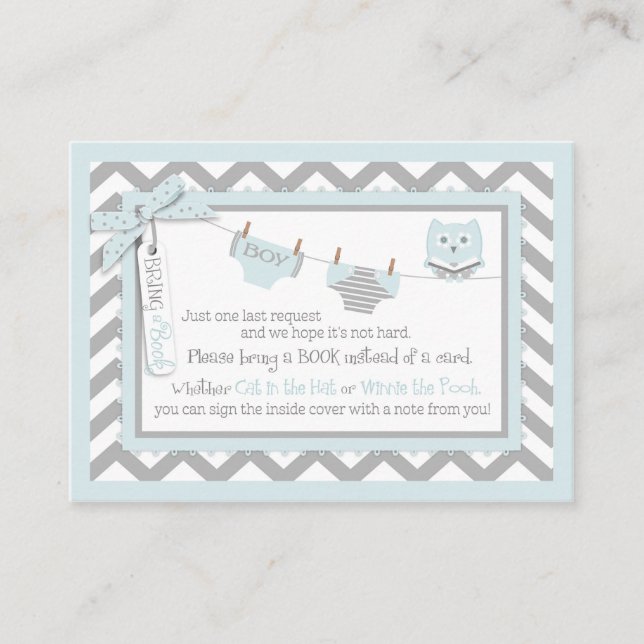 Chevron Diaper Tie Jumper Owen Trae una tarjeta de (Anverso)