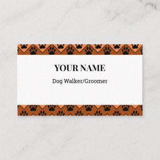 Chevron Dog Walker Groomer tarjeta de visita
