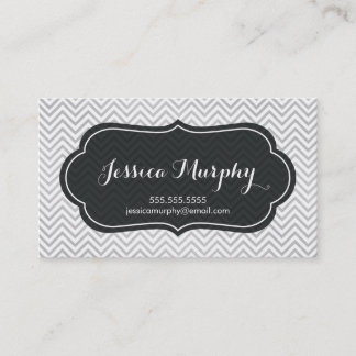 Chevron elegante raya tarjetas de visita del