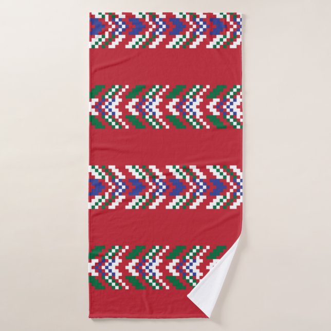 Chevron fair isle seamless pattern designallover,  (Toalla de baño)
