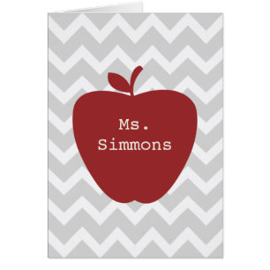 Chevron gris y profesor rojo de Apple